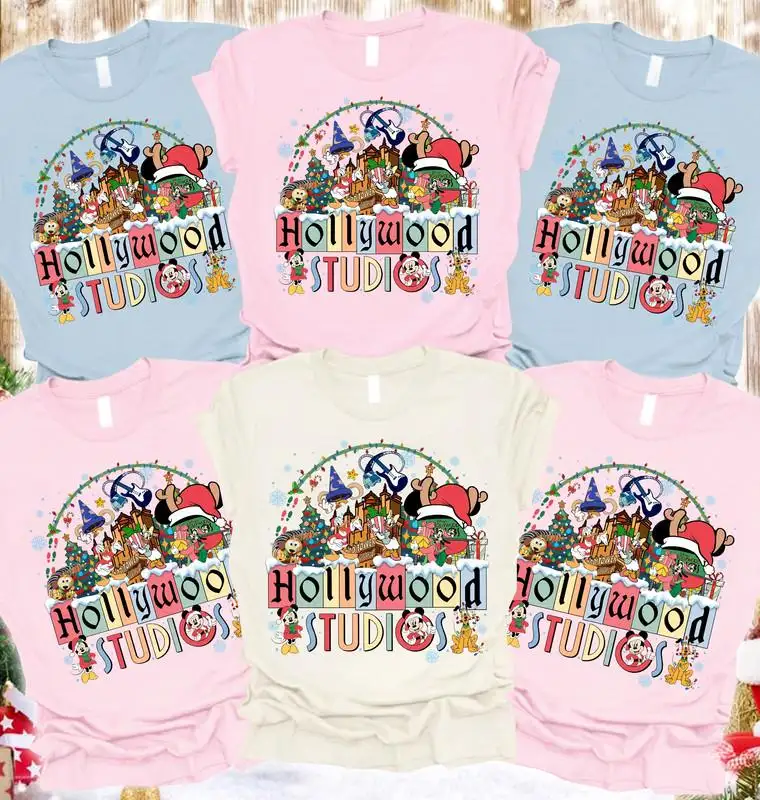 Jollywood Nights Hollywood Studios Christmas Shirt Hollywood Studios Christmas Shirt Mickey And Friends Shirt Disneyland Christmas 2025 Tee