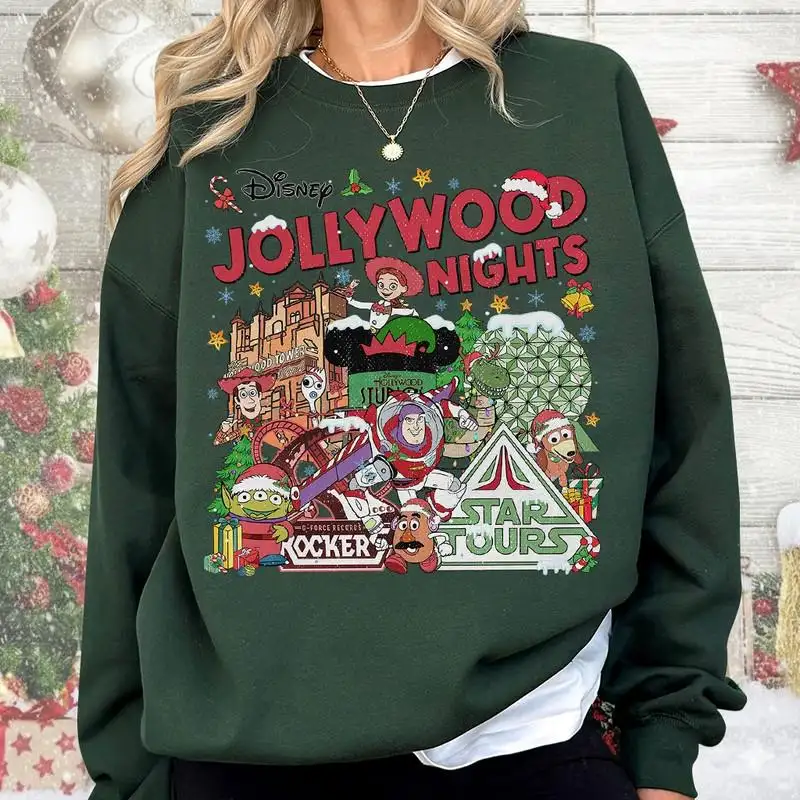 Disneyland Hollywood Studios Christmas Shirt Toy Story Christmas Shirt Jollyhood Nights Shirt Family Christmas Shirt Disneyland Matching Tee