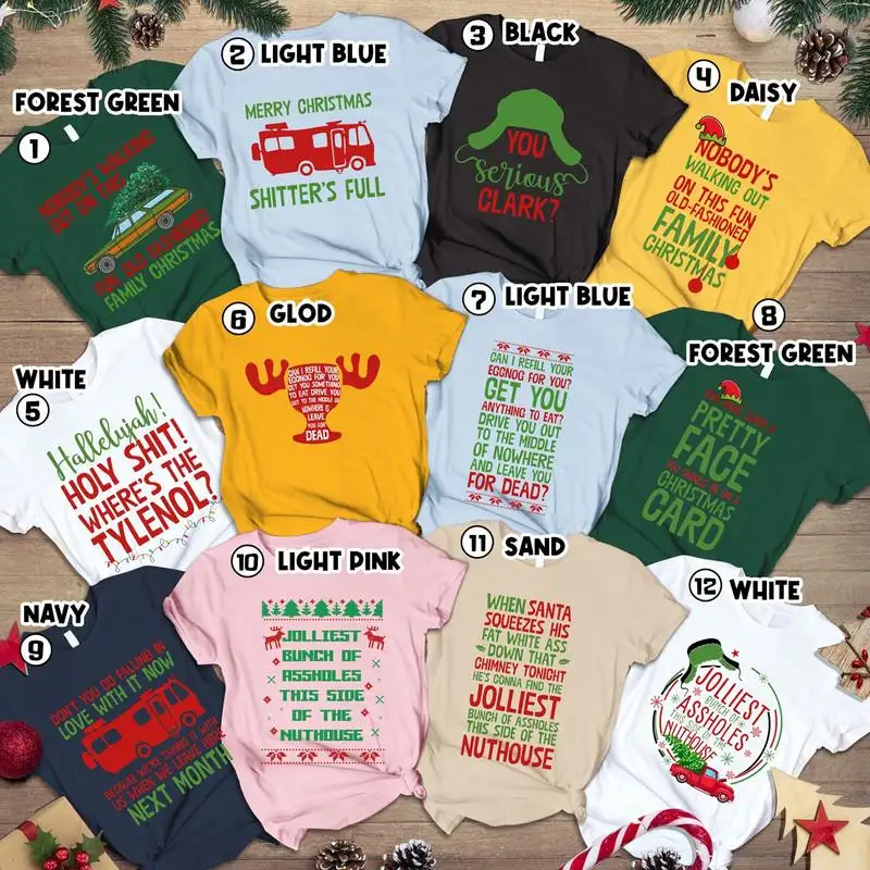 National Lampoon's Christmas Vacation Shirts, You Seious Clark Tee, Matching Family Christmas, Funny Xmas Movie Tshirt, Christmas Story Them