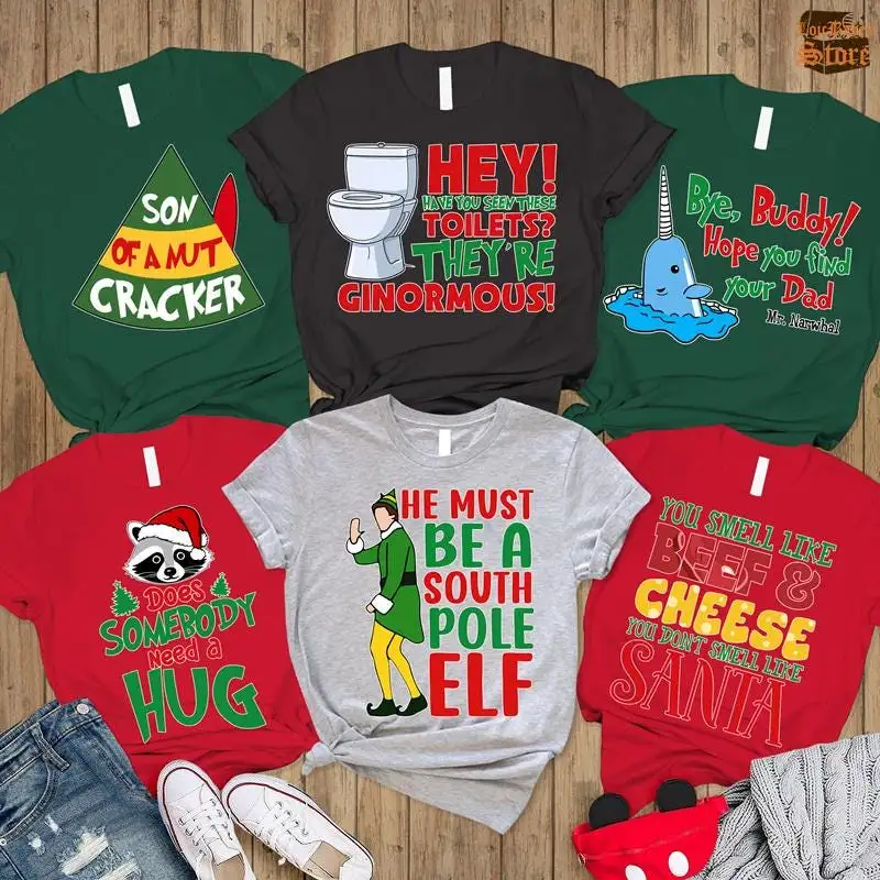 Comfort Colors Elf Movie Quotes Christmas Shirt, Buddy The Elf Shirt, Does Somebody Need A Hug, Couple Christmas Shirt, Christmas Matching