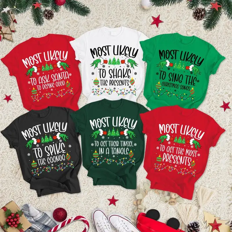 Most Likely To Christmas Shirts, Merry Christmas, Funny Christmas Shirt, Christmas Family, Couples Christmas Shirt, Family Holiday Matching