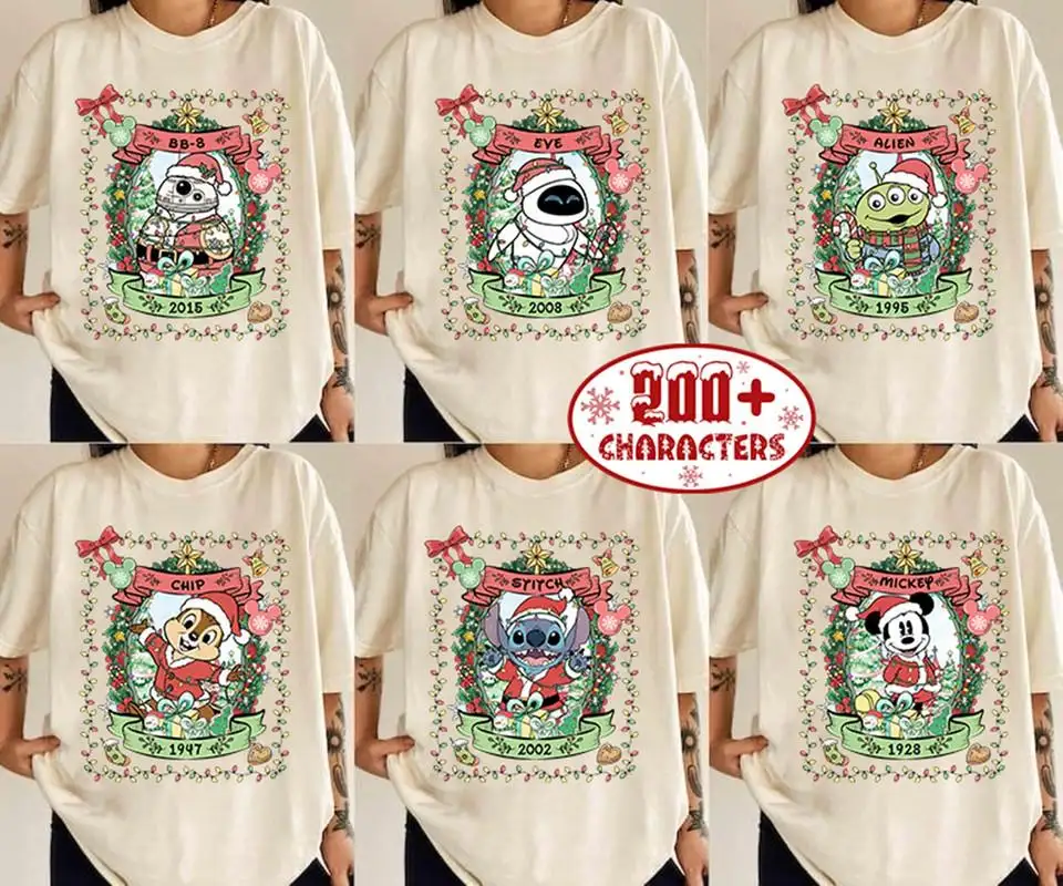 Disneyland Christmas All Characters Shirt, Disneyworld Christmas Lights Shirt, Disneyland Very Merry Xmas Shirt, Family Christmas Vacation