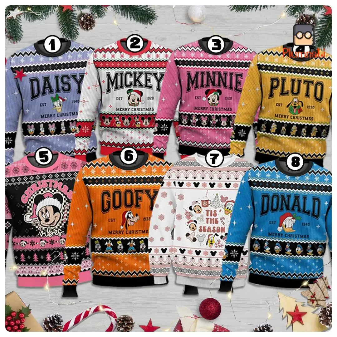 Mickey And Friends Christmas Ugly Sweater, Mickey's Very Merry Christmas Party Sweater, Disneyland Family Matching Shirt Christmas Sweater