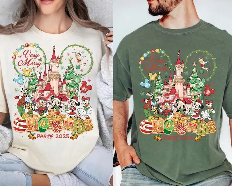 Mickey's Very Merry Christmas Party 2025 Shirt Disneyland Mickey And Friends Xmas Tee Disneyland Holiday Family Shirt Xmas Matching Tee