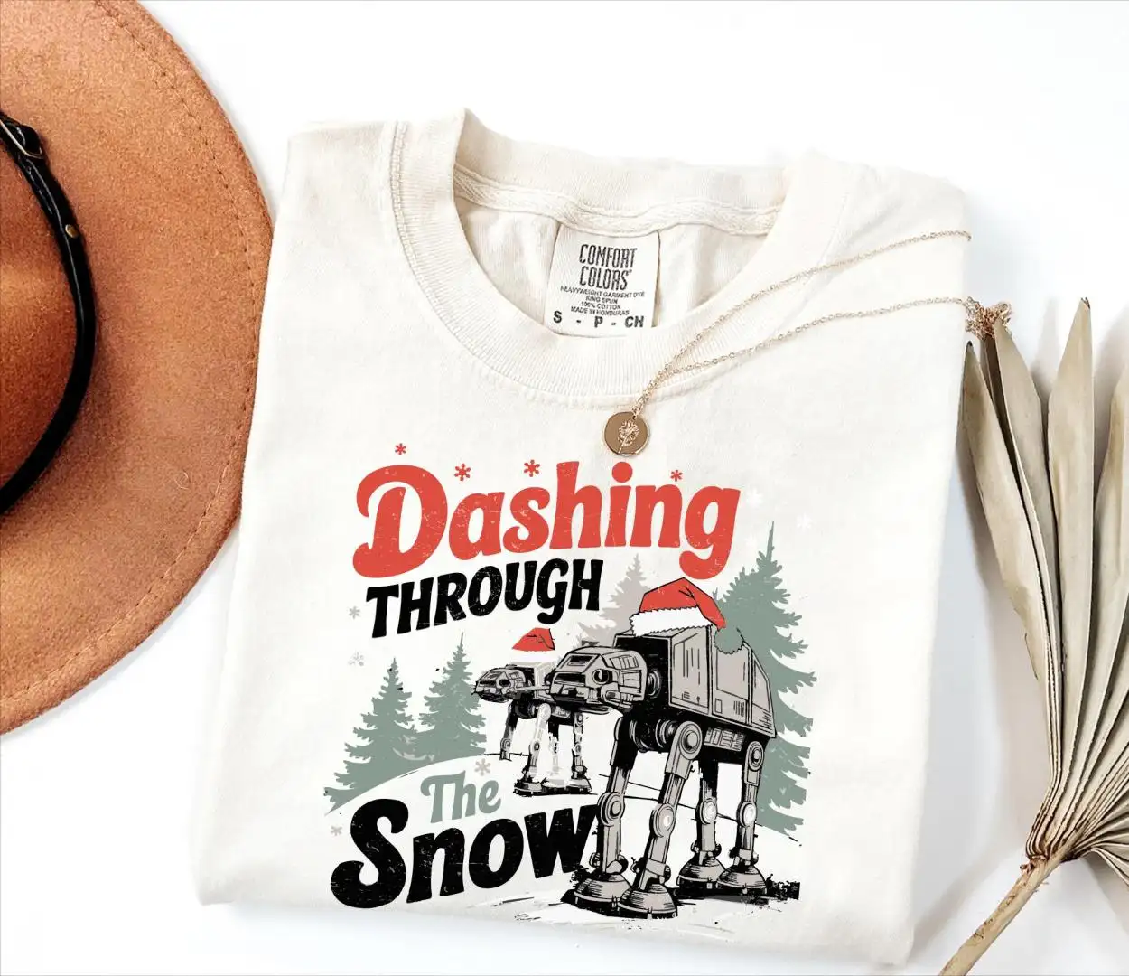 Comfort Colors® Dashing Through The Snow Christmas Star Wars Shirt, Merry Christmas Star Wars Shirt, Christmas Season, Disney Christmas Tee