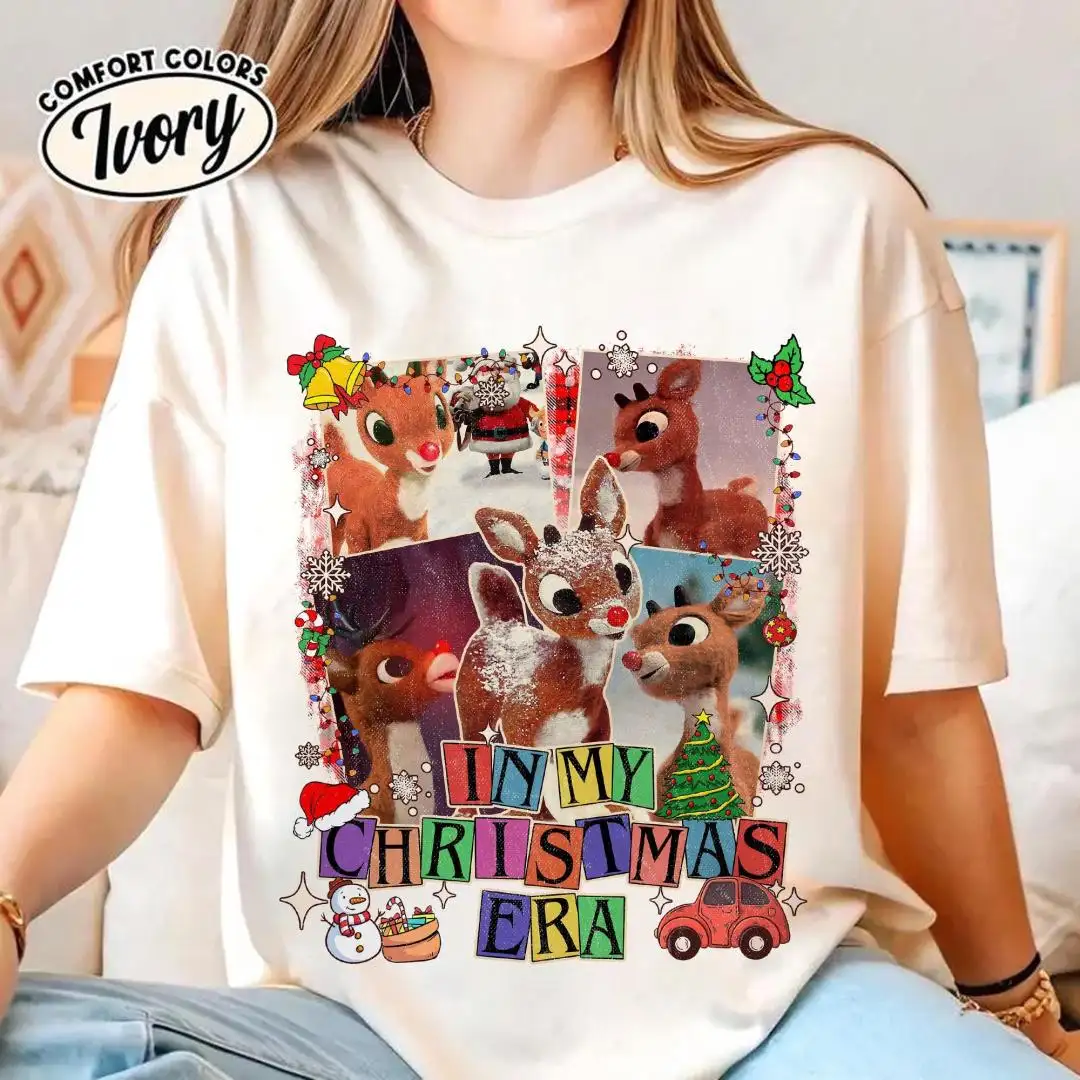 Rudolph the Red-Nosed Reindeer Shirt In My Christmas Eras Shirt Rudolph Christmas Shirt Christmas Movie Shirt Family Christmas Matching Tee