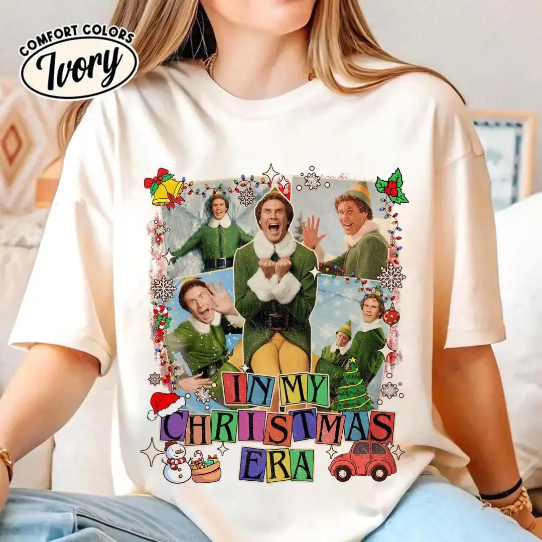 Comfort Colors Buddy The Elf Shirt, Christmas Movie 2025, Elf Movie Christmas Shirt, Christmas For Family Shirt, In My Christmas Eras Shirt