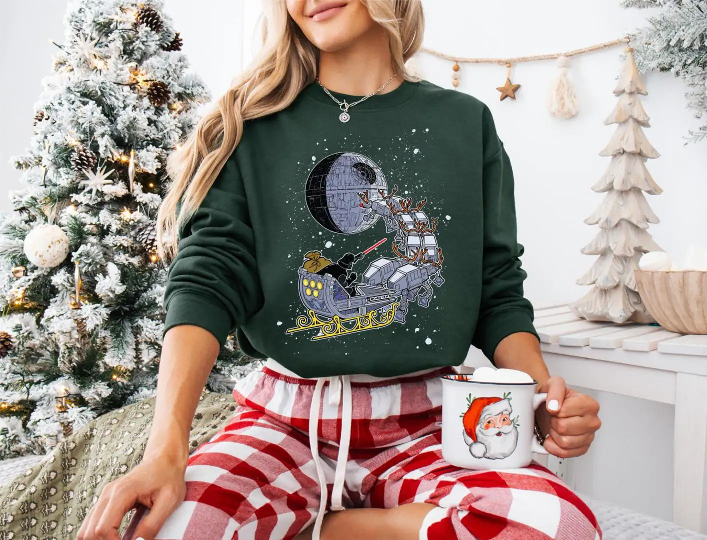 Darth Vader Christmas Shirt, Star Wars Christmas T-Shirt, Disney Xmas Vacation Tee, Disney Christmas Sweater, Santa Darth Vader Sweatshirt