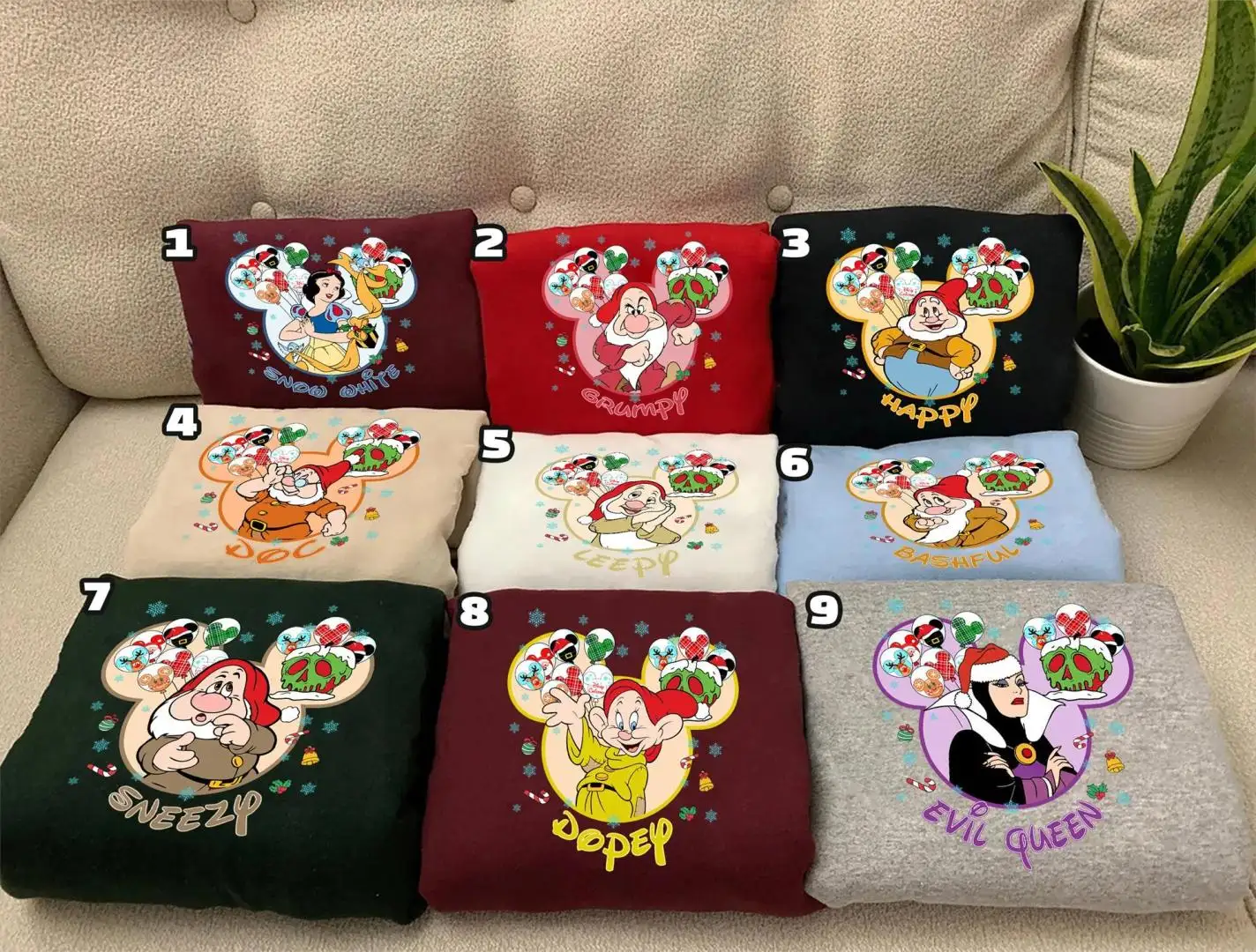 Disneyland Snow White And The Seven Dwarfs Christmas Shirt Princess Snow White Christmas Tee Disneyland Family Trip Matching Xmas Tee 05