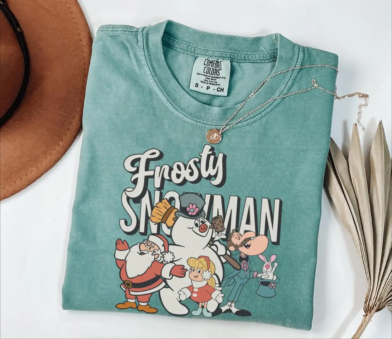 Comfort Colors® Retro Christmas Snowman Shirt, Disney Christmas Tee, Jolly Christmas Season Shirt, Vintage Snowman, Merry Christmas T-Shirt