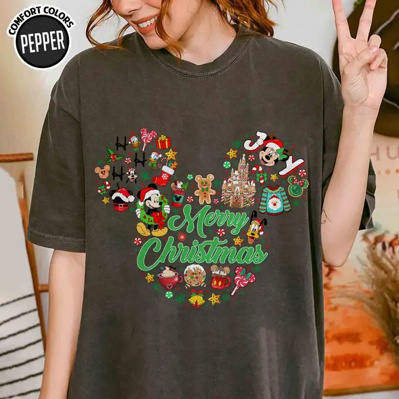 Disneyland Christmas Shirt, Walt DisneyWorld Christmas Shirt, Xmas 2025 Family Matching Shirt 06, Mickey's Very Merry Christmas Party Shirt
