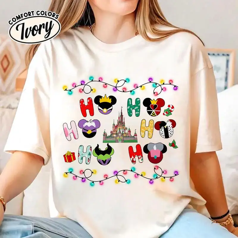 Disneyland villain Christmas Shirt Hohoho Christmas Shirt Disneyland Villains Chirstmas Shirt Mickey's Very Merry Christmas Tee Xmas Gift 04