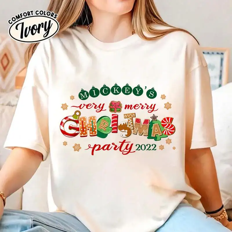 Disneyland Mickey's Very Merry Christmas Party Shirt, Disneyland Vacation Trip Family Tee, Xmas Matching Shirt, Disneyland Christmas Shirt
