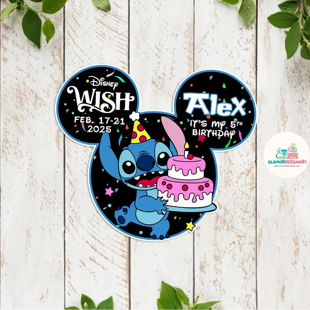 Custom Stitch Disney Cruise Birthday Shirt