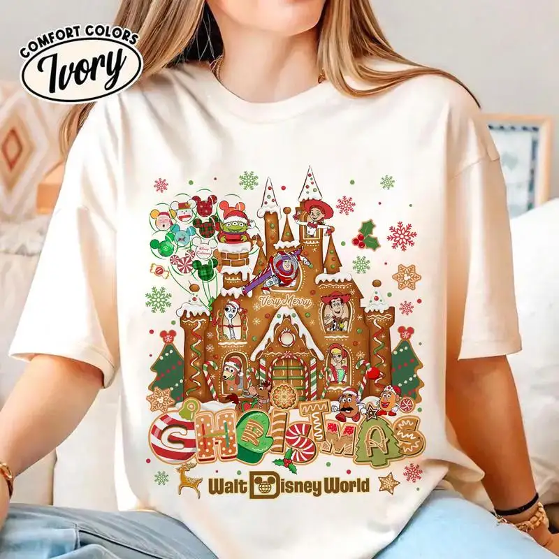 Toy Story Very Merry Christmas Party 2025 Gingerbread Shirt, Disneyland Vacation Family Matching Christmas Shirt 02, Disneyland Xmas Tee