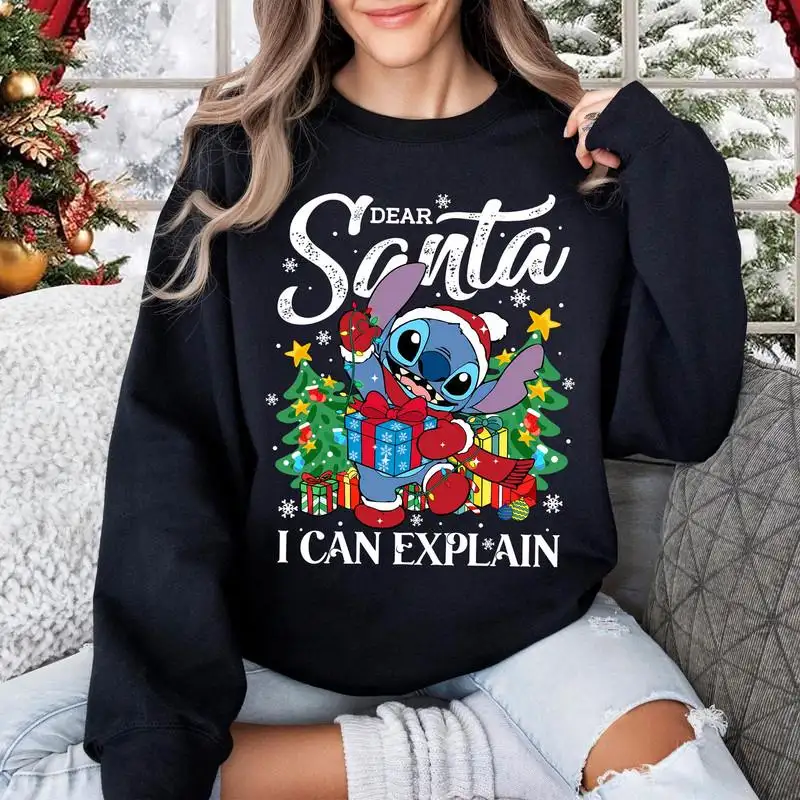 Lilo And Stitch Christmas Dear Santa I Can Explain Shirt Stitch Xmas Tee Disneyland Xmas Family Shirt Magic Kingdom Vacation Holiday Tee 12