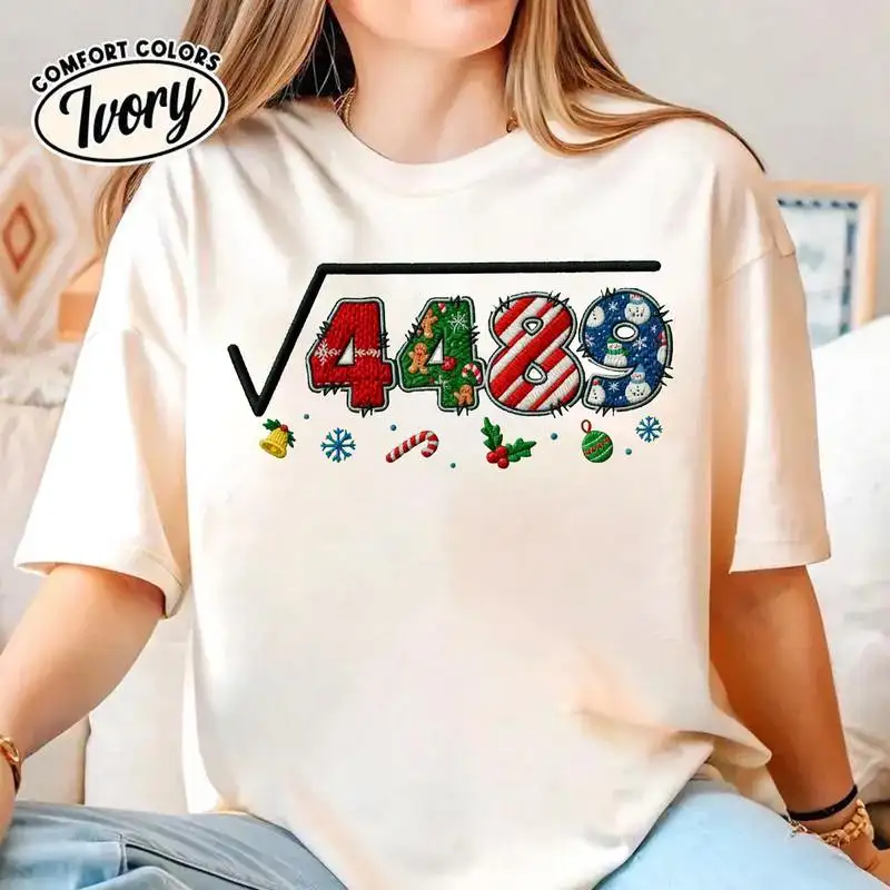 Square Root 4489 Christmas Shirt, Six Seven Meme Christmas, Teacher Xmas Gift 09, 67 Meme Shirt, Funny 4489 Shirt, Math 6-7 Meme Shirt