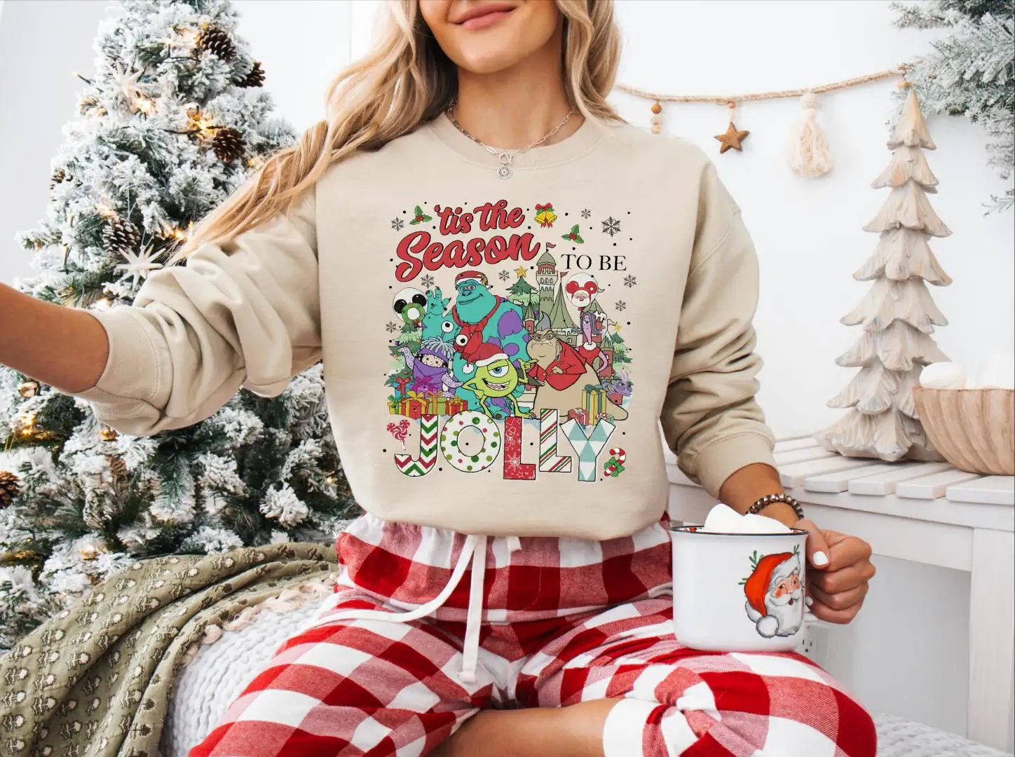 Disney 'Tis The Season To Be Jolly Shirt, Monsters Inc Merry Christmas Sweatshirt, Mike and Sully Christmas, Tis The Season Sweater