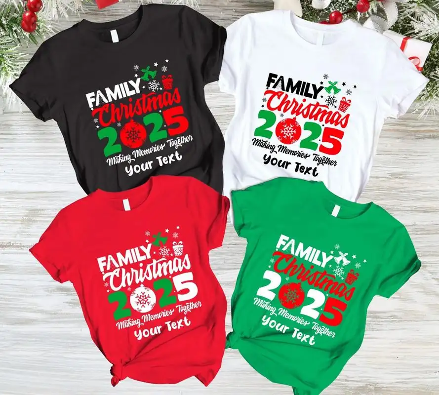 Family Christmas 2025 Making Memories Together Shirt, Christmas Family Matching Shirt, Custom Family Christmas 2025 Shirt, Christmas Gift 00