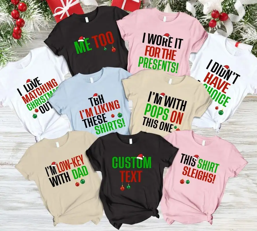 Custom Family Christmas Shirt Matching Christmas Holiday Xmas Tee Personalized Christmas Tshirt Christmas Crew Squad Family Trip Shirt 01