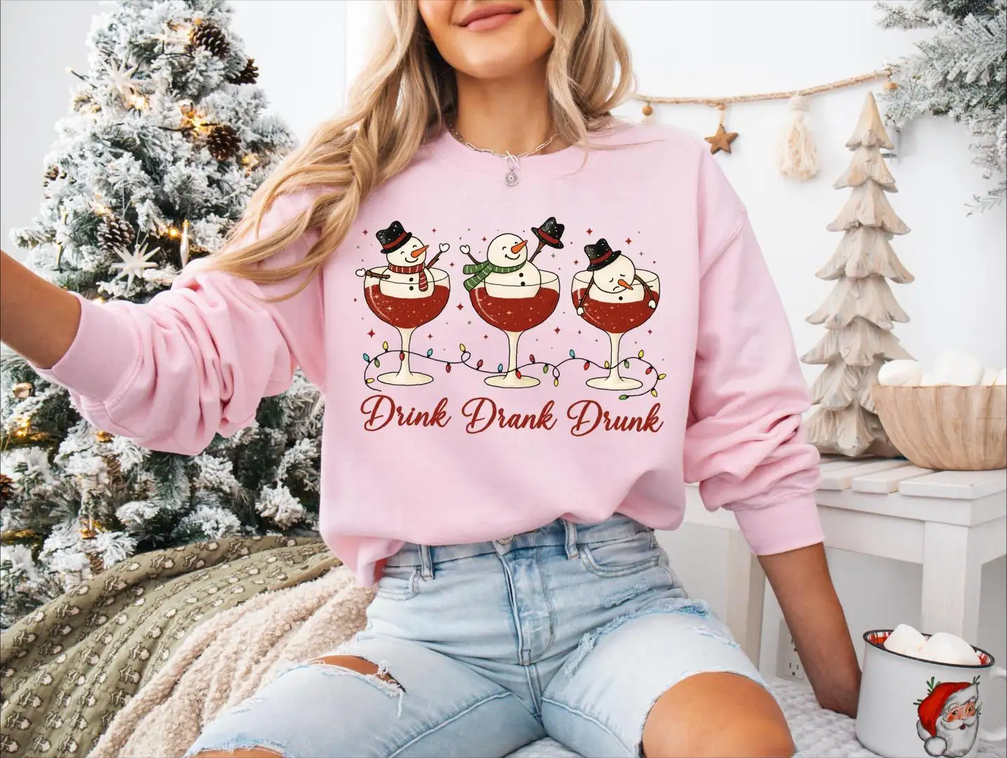Drink Drank Drunk Christmas Snowman Shirt, Winter Wine Tee, Christmas Wine Sweatshirt, Drank Snowman Sweater, Funny Christmas Snowman Tee
