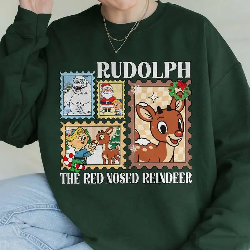 Rudolph The Red Nosed Reindeer Christmas Shirt Rudolph Reindeer Shirt Christmas Movie Shirt Family Christmas Matching Tee Xmas Gift 04