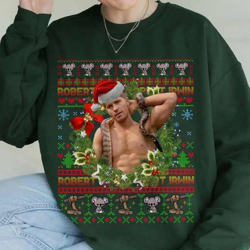 Robert Irwin Ugly Christmas Shirt, Robert Irwin Zoo Keeper Shirt, Christmas Group Shirt, Robert Irwin Christmas Shirt, Gift For Fan 04