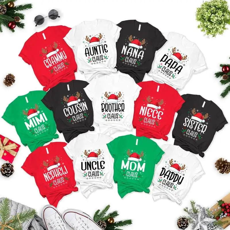 Personalized Family Matching Christmas Shirts, Family Christmas 2025 Shirt, Group Matching Xmas Shirt 01, Custom Christmas 2025 TShirt