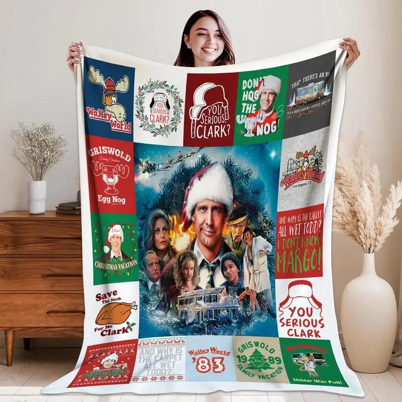 National Lampoon's Christmas Vacation Blanket, Clark Griswold Family Xmas Blanket, Christmas Movie Gift 01, Xmas Vacation Movie Blanket