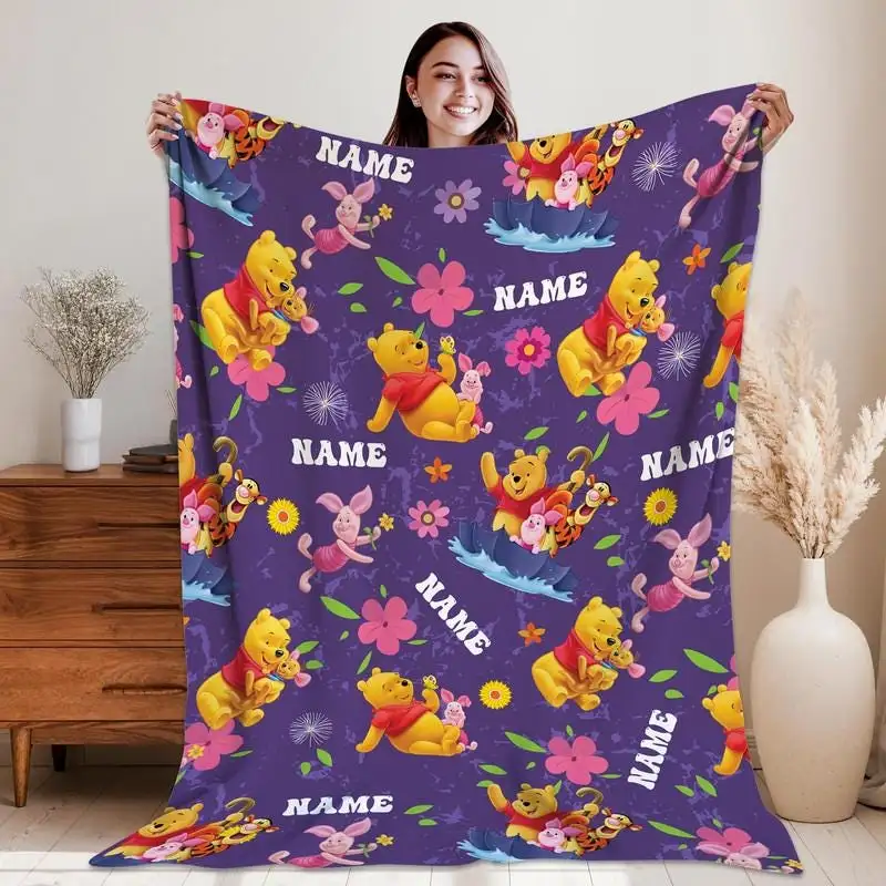 Personalized Winnie The Pooh Merry Christmas Blanket Pooh Christmas Blanket Mickey's Very Merry Christmas Blanket Disneyland Xmas Blanket 27