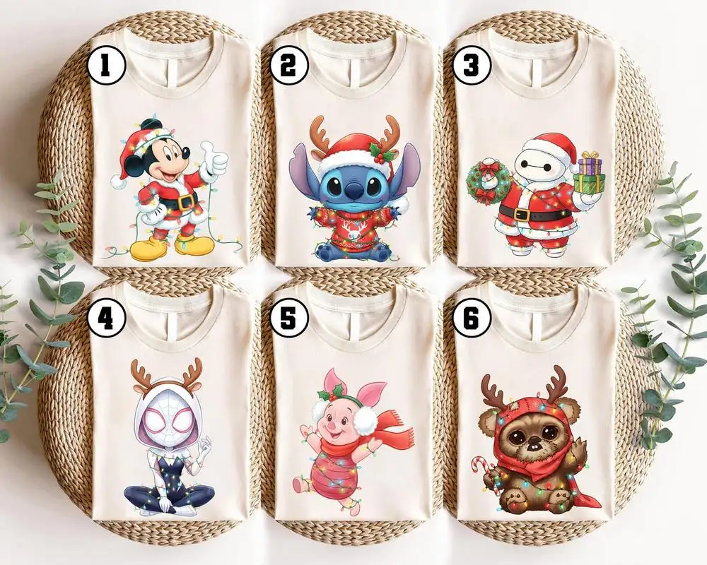 Disneyland All Characters Christmas Lights Shirt, Disneyland Christmas Matching Tee, Very Merry Christmas Holiday Shirt, Xmas Gift 08