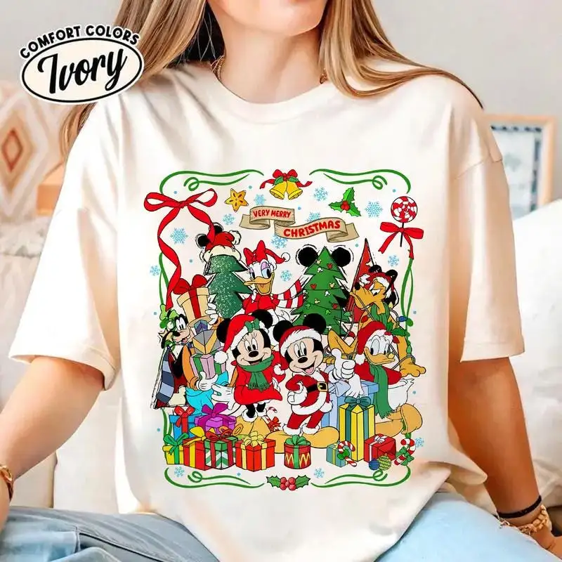 Disneyland Very Merry Christmas Shirt, Disneyland Christmas Lights Shirt, Mickey And Friends Christmas, Xmas Family Matching Shirt 08