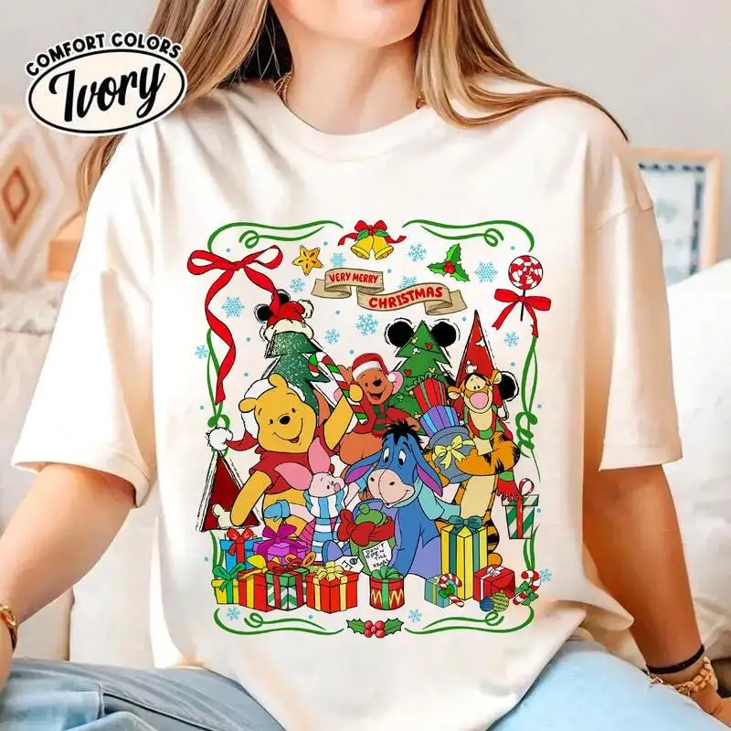 Disneyland Very Merry Christmas Shirt Pooh And Friends Christmas Shirt Winnie The Pooh Xmas Tee Disneyland Xmas Family Matching Shirt 09