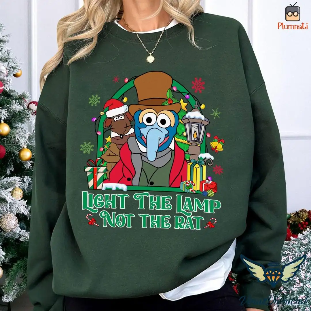 The Muppet Christmas Carol Shirt, Disneyland Christmas, Light The Lamp Not The Rat Christmas Shirt, Gonzo and Rizzo Christmas Sweatshirt