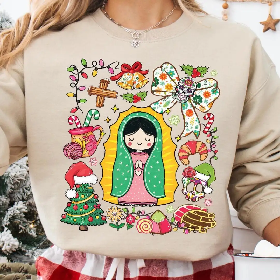 Feliz Navidad Shirt, Mexican Christmas Tee, Cute Feliz Navidad Sweatshirt, Spanish Christmas 2025 Sweater, Christmas Tree Ornaments Shirt