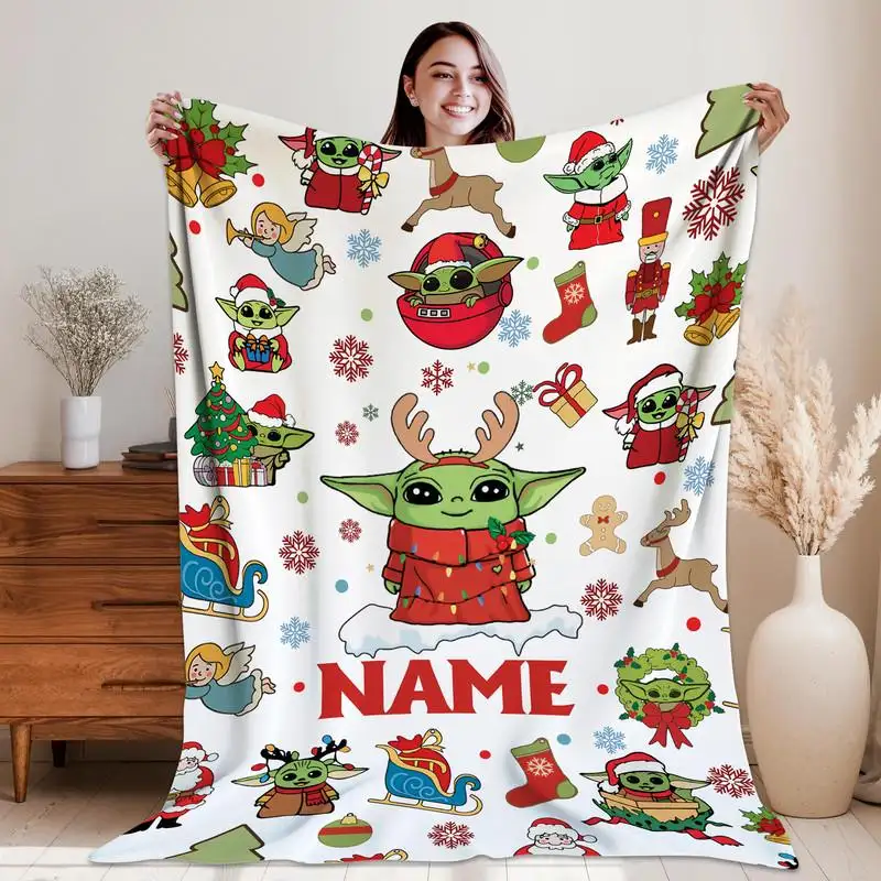 Starwars Baby Yoda Christmas Blanket Stormtrooper Darth Vader The Mandalorian Blanket Starwars Galaxy Edge Throw Blankets Xmas Gift 04