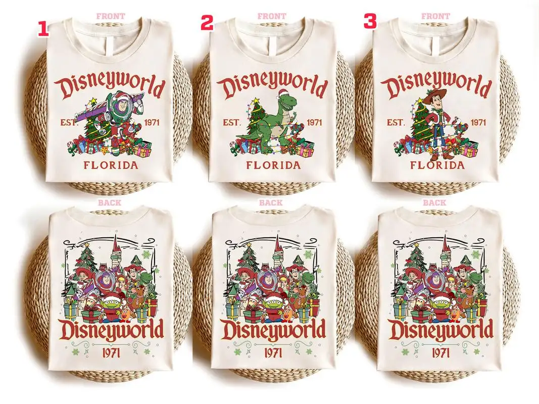 Comfort Colors Toy Story Christmas Shirt Disneyworld All Characters Christmas Shirts Disneyland Christmas Family Shirts Xmas Party 2025 05