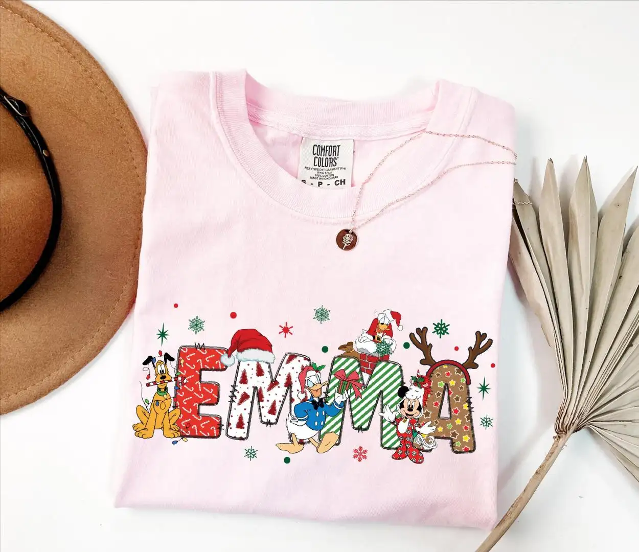 Comfort Colors® Disney Christmas Custom Name Shirt, Disney Characters Christmas Name Tee, Very Merry Christmas, Christmas Family Trip Shirt