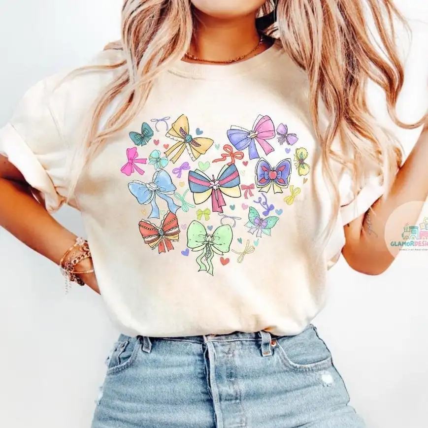 Disney Princess Watercolor Bows Shirt for Girls
