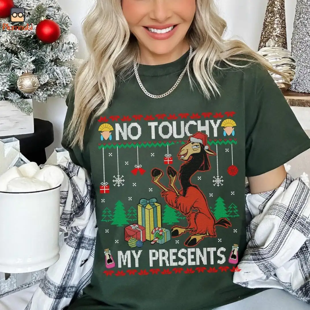 Emperor's New Groove Kuzco Ugly Christmas Shirt, Family Christmas Shirt, No Touchy My Presents Shirt, Disneyland Christmas Shirt