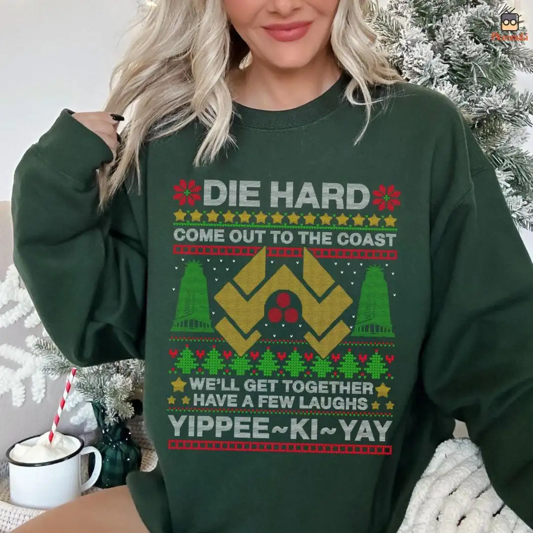 Die Hard Nakatomi Plaza Christmas Shirt , John Mcclane Shirt, Come Out To the Coast Ugly Xmas Shirt, Yippee Ki Yay Christmas Shirt