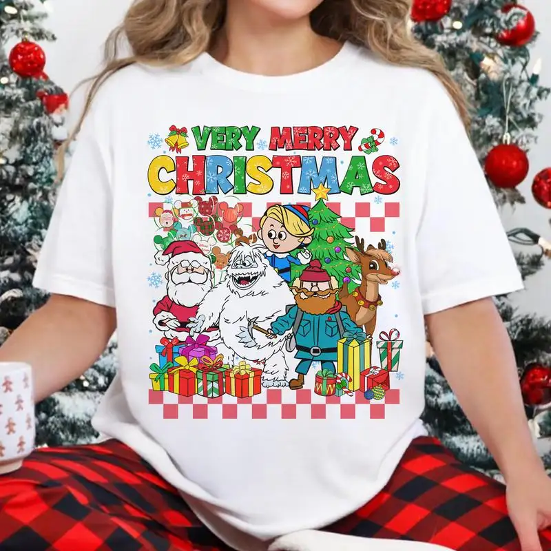Very Merry Christmas Rudolph Shirt, Christmas Gift Shirt 05, The Red Nosed Reindeer Christmas Shirt, Xmas Family Group Matching Shirt