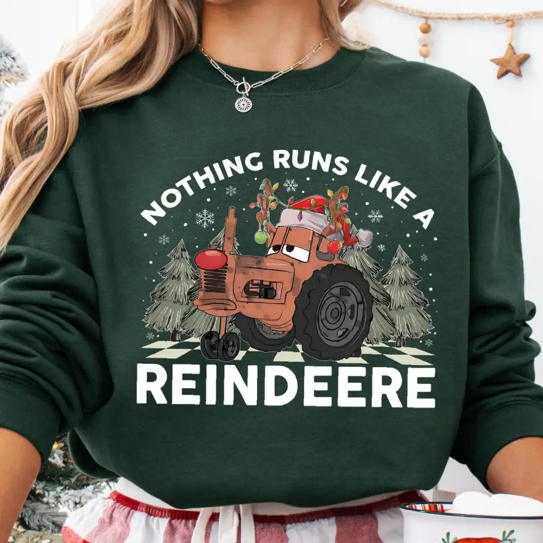 Nothing Runs Like A Reindeere Shirt, Funny Christmas Cars Reindeer Sweater, Christmas Reindeer Sweatshirt, Christmas Trees Shirt