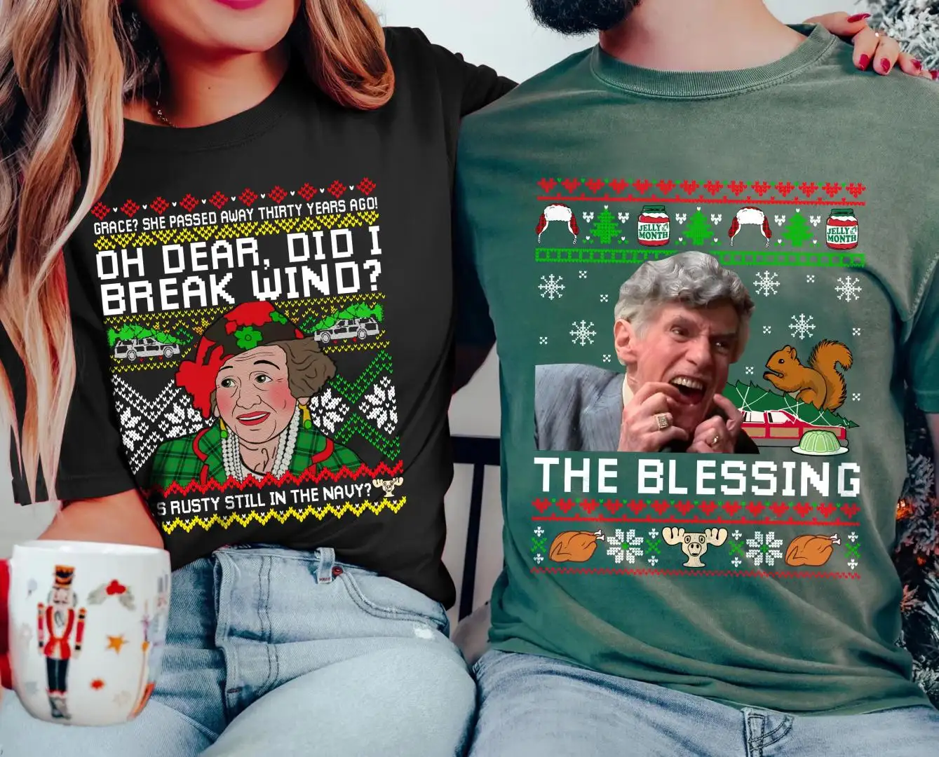 The Blessing Uncle Lewis Aunt Bethany Christmas Shirt, Couple Matching Christmas Sweatshirt, National Lampoon Christmas Vacation Shirt
