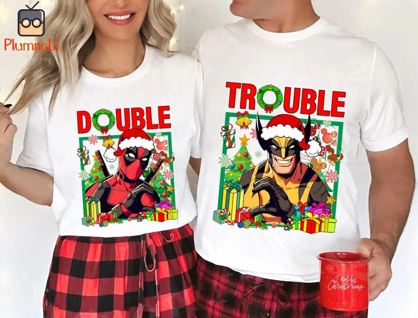Deapool Wolverine Christmas Shirt, Superhero Sweatshirt, Deapool 3 Christmas Sweatshirt, Double Trouble Shirt, Christmas Matching Shirt
