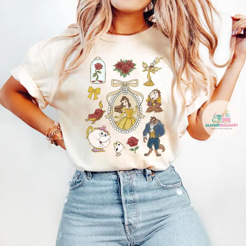 Disney Princess Belle Shirt for Girls Birthday Outfit