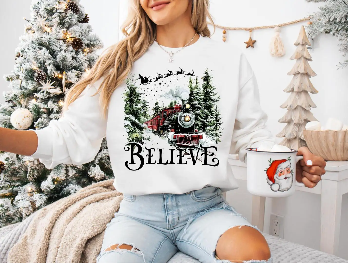 Believe North Pole Express Train Shirt, Polar Express Hoodie, All Aboard Polar Express Tee, North Pole Christmas Sweatshirt