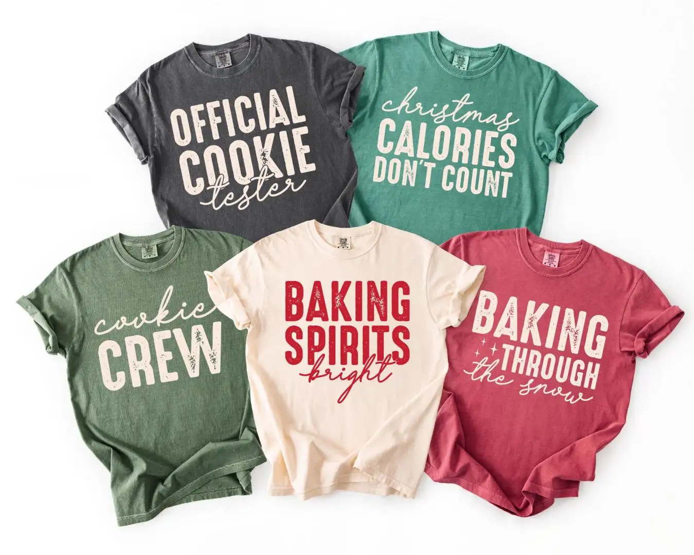 Comfort Colors® Custom Christmas Cookie Crew Shirts, Baking Spirits Bright Shirt, Official Cookie Tester Tee, Baking Through The Snow