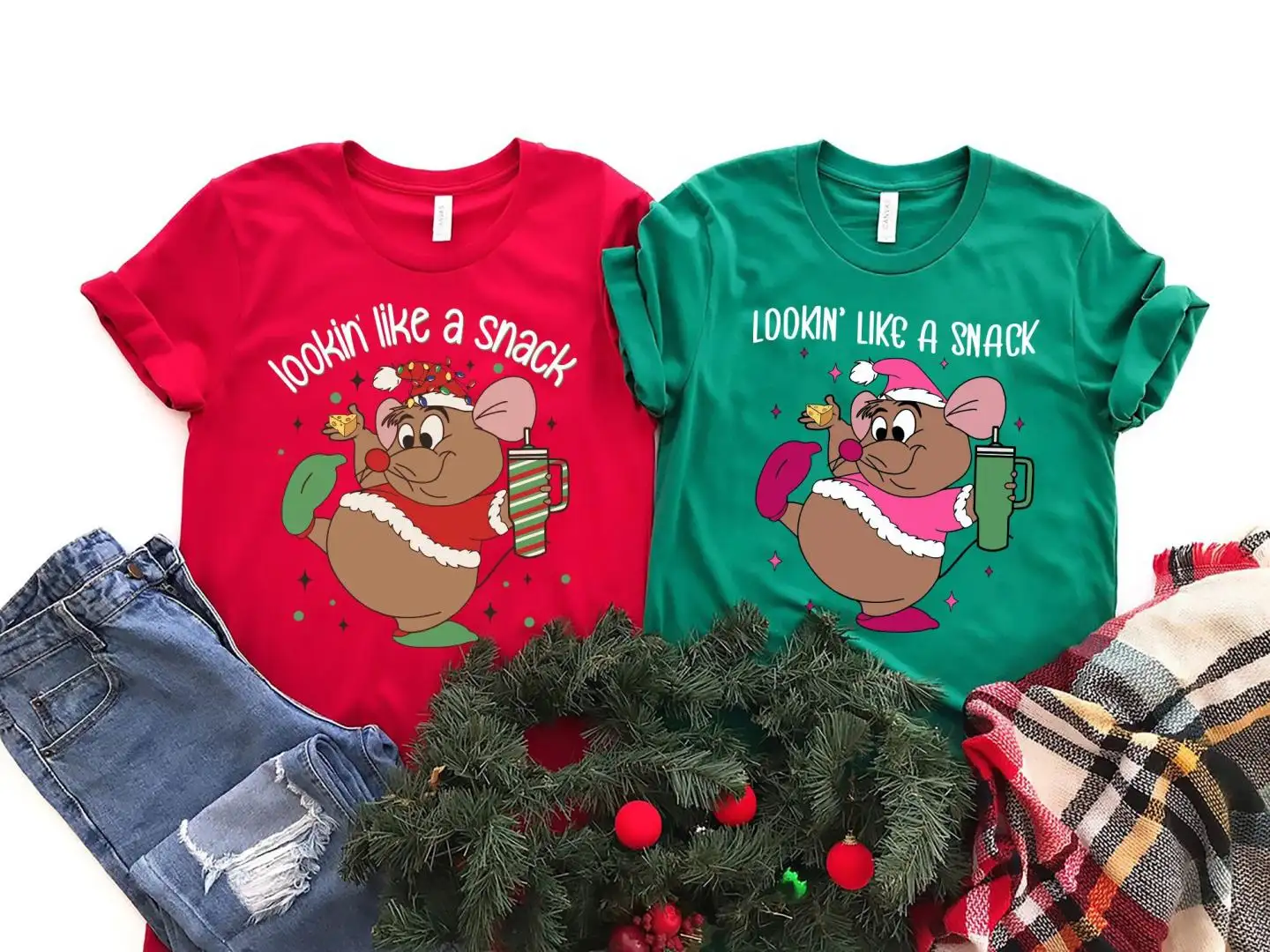 Gus Gus Christmas Shirt, Disneyland Trip Shirt, Disneyland Christmas Shirt, Lookin' Like a Snack Shirt, Cinderella Mice Shirt