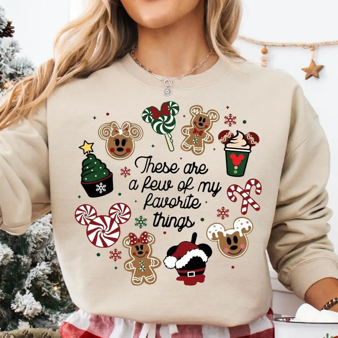 These Are A Few My Favorite Things Sweatshirt, Merry Christmas Shirt, Christmas Snacks T-Shirt, Xmas Family Sweater, Xmas Theme Shirt